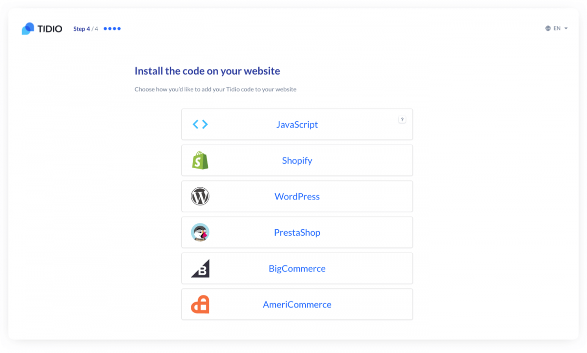 A list of different platforms to choose