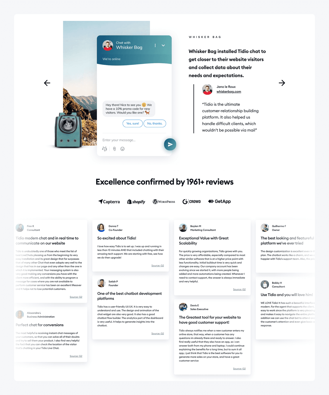 Display customer testimonials example Display customer testimonials example