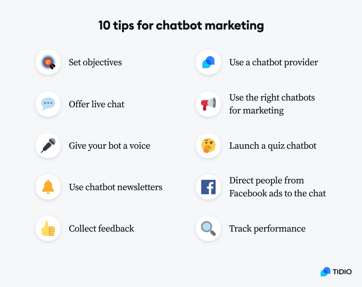 10 tips for chatbot marketing