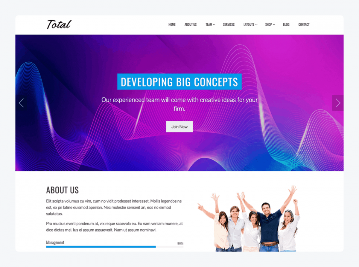 Total WordPress theme screenshot