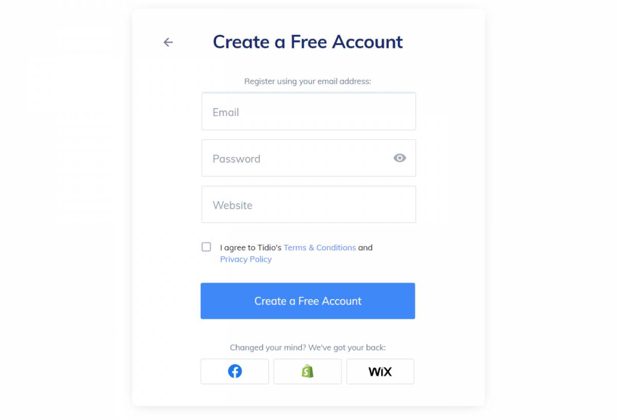 Register page