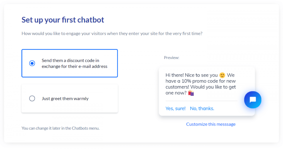 Chatbot setup
