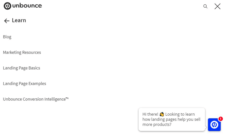 A lead generation landing page example (Unbounce)