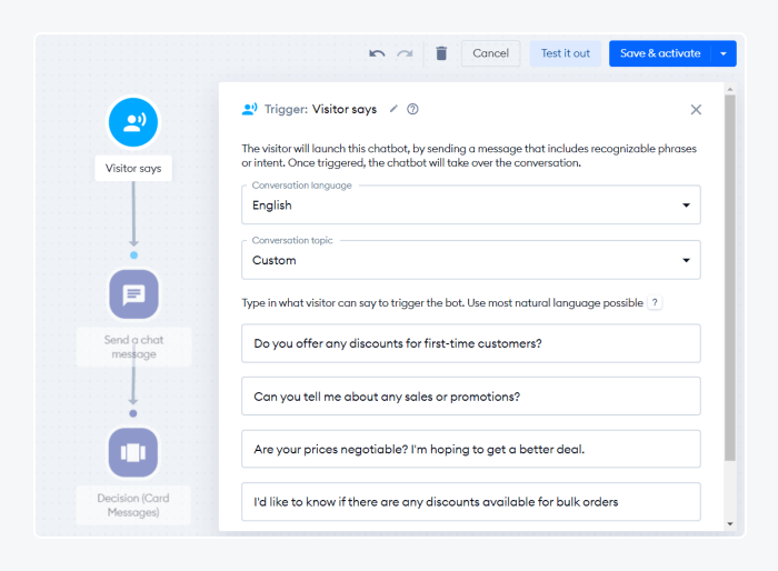 AI bot training example AI bot training example