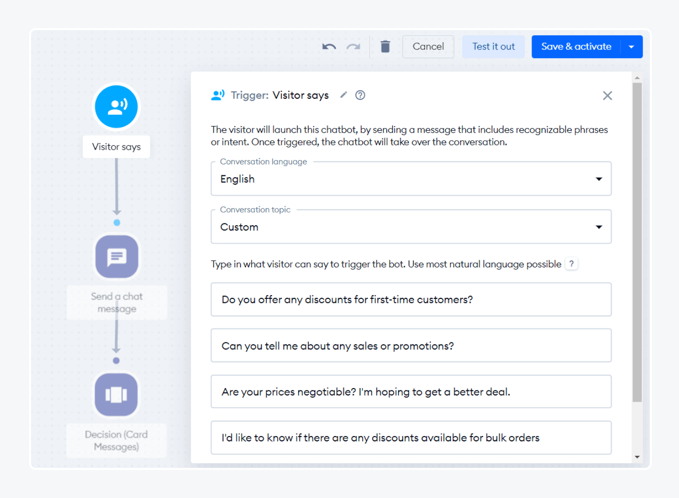 AI bot training example AI bot training example