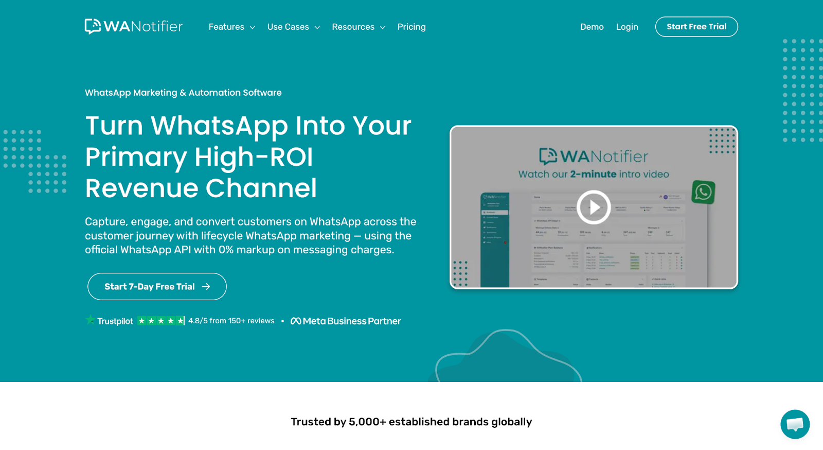 WANotifier landing page
