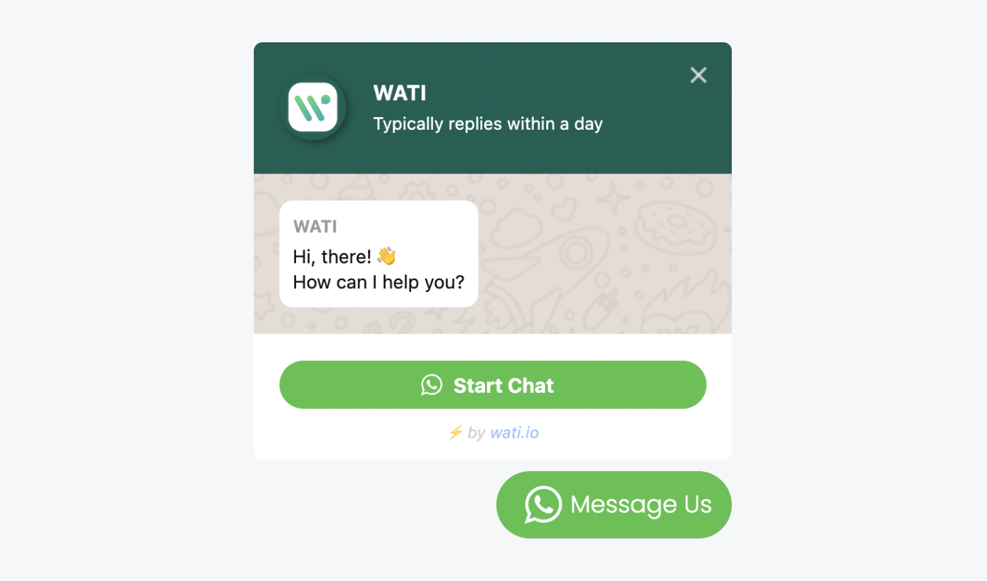 wati ai chatbot window view wati ai chatbot window view
