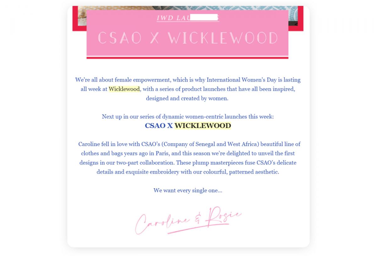 Email newsletter