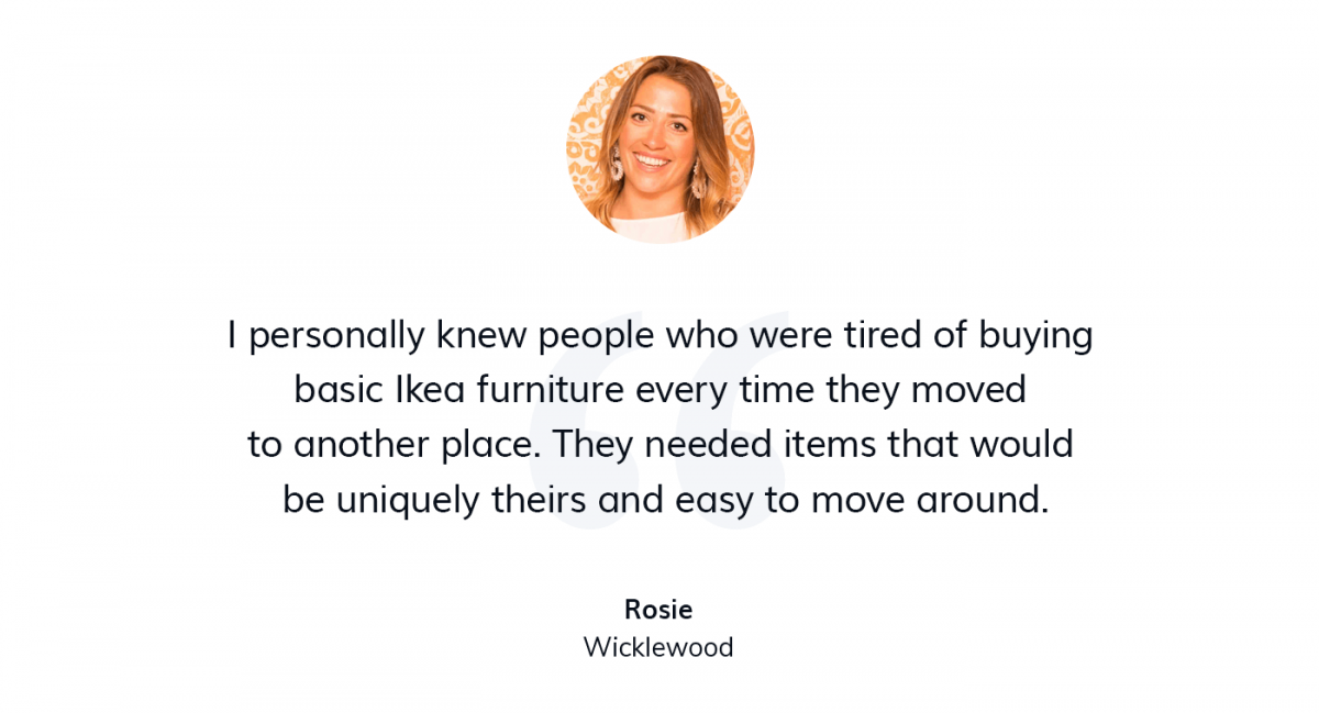 A quote from the home decor business owner