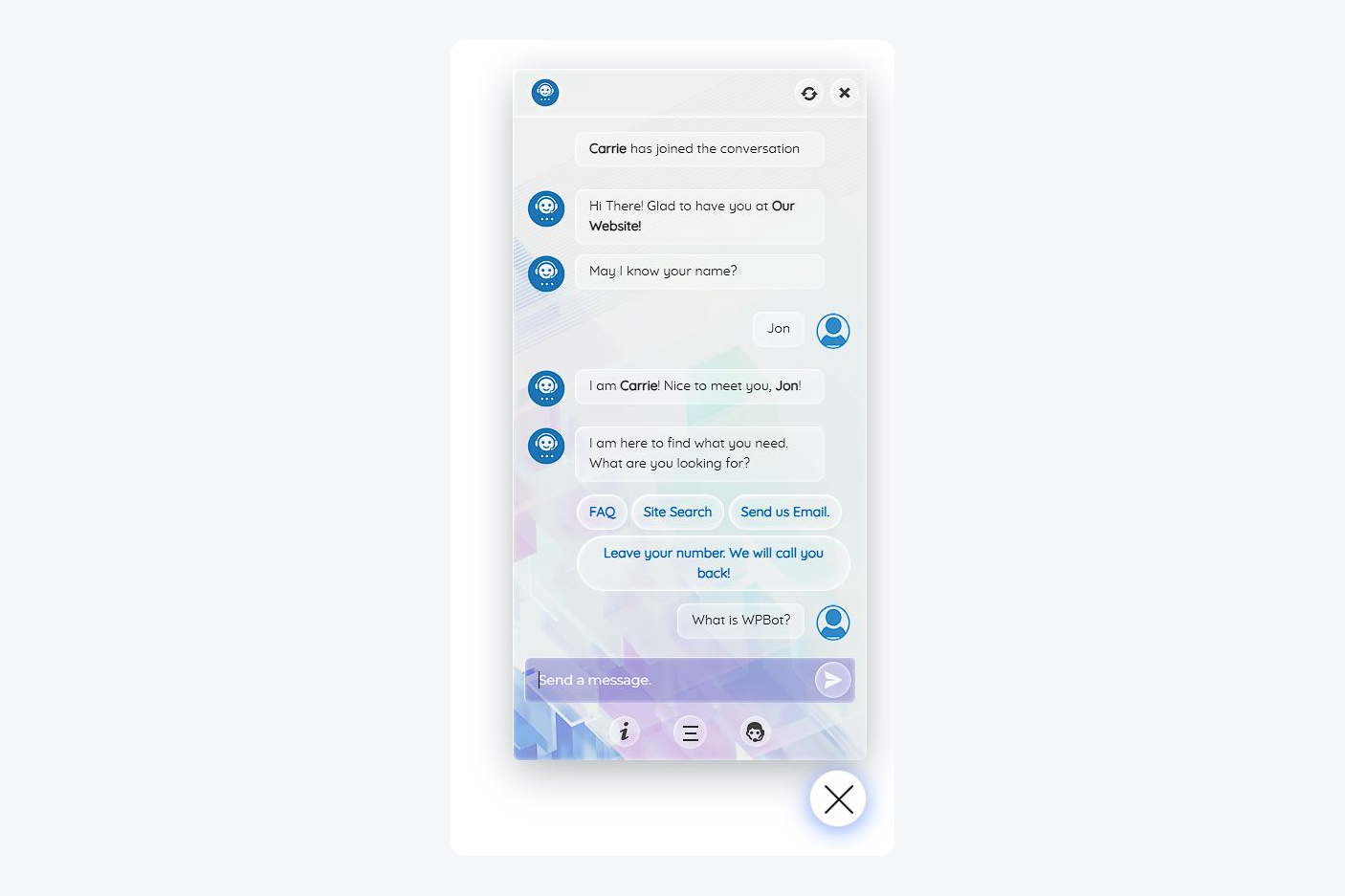 WP chatbot
