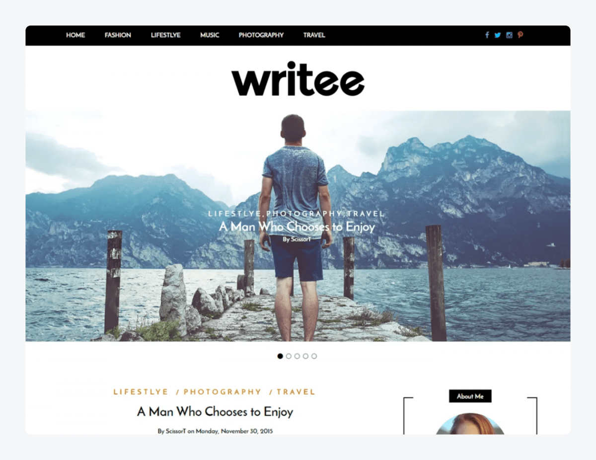 Writee WordPress theme screenshot
