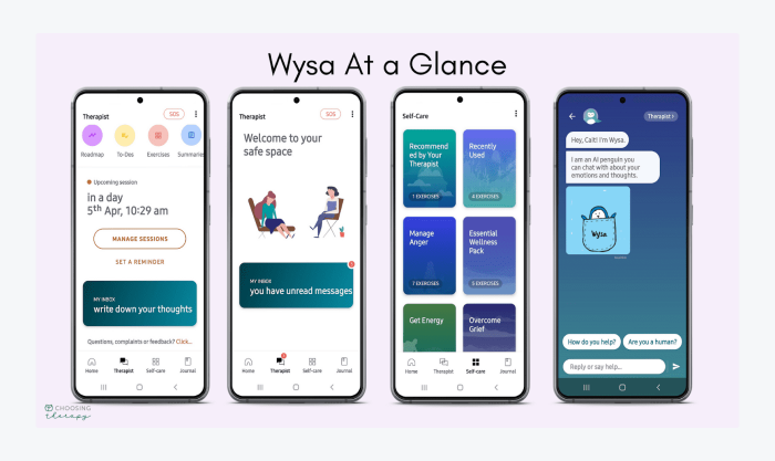 wysa at glance example