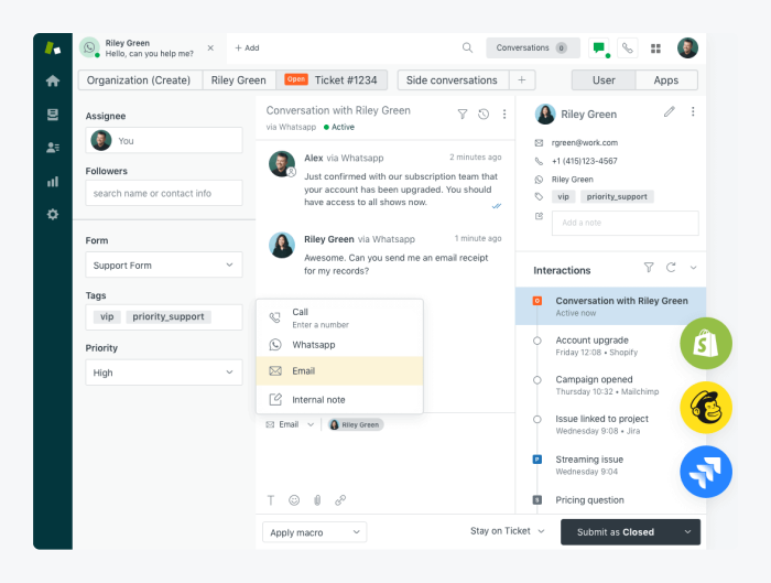 zendesk's user panel image shows zendesk's user panel